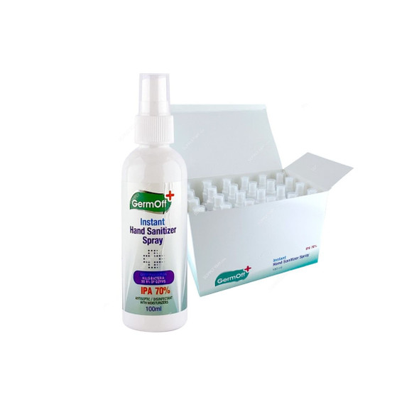 GermOff Instant Hand Sanitizer Spray, 100ml, 96 Pcs/Carton