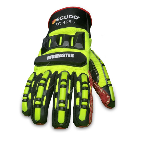 Scudo Impact Protection Gloves, SC-4055, RigMaster, TPR, 2XL, Multicolor