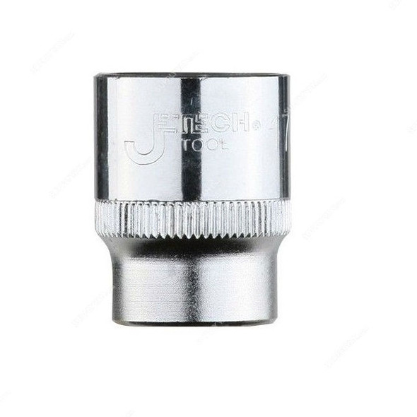 Jetech Hex Socket, JET-SK1-2-18, 1/2 Inch Drive, 6 Point, 18MM