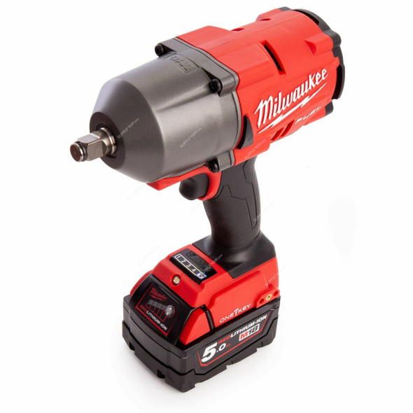Milwaukee High Torque Impact Wrench Kit, M18ONEFHIWF12-502X, Fuel, 1/2 Inch Drive Size, 18V