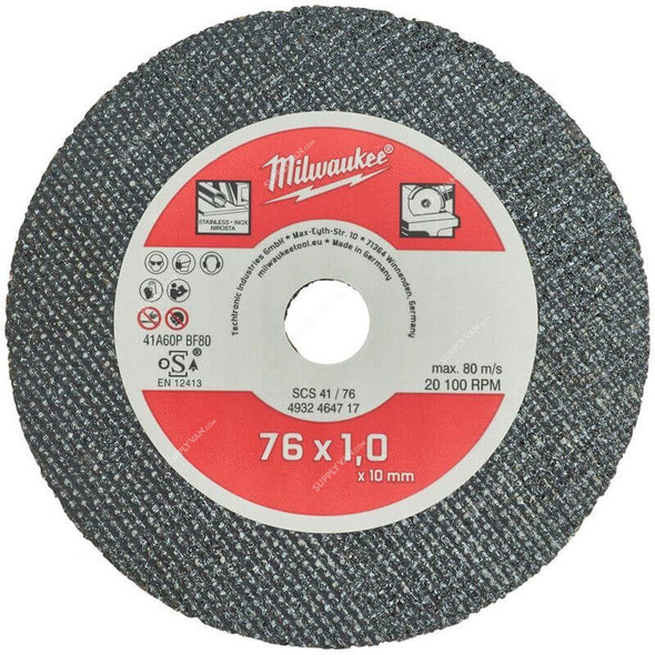 Milwaukee Diamond Saw Blade, SCS41-76, 76MM x 10MM, 5 Pcs/Pack