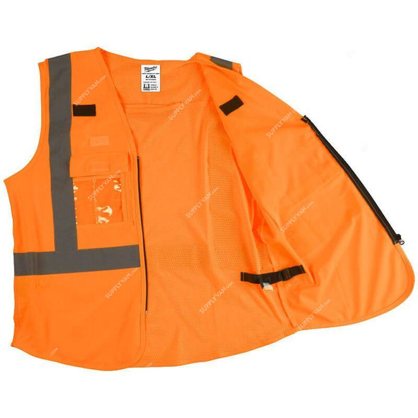 Milwaukee High-Visibility Vest, 4932471892, S/M, Orange