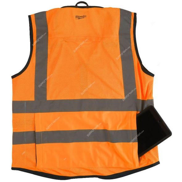 Milwaukee Premium High-Visibility Vest, 4932471898, S/M, Orange