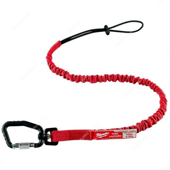 Milwaukee Locking Tool Lanyard, 4932471351, 921MM, 4.5 Kg Weight Capacity, Red