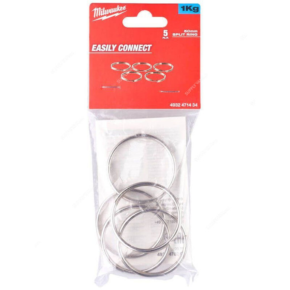 Milwaukee Split Ring, 4932471434, 50MM, 1 Kg Weight Capacity, 5 Pcs/Pack