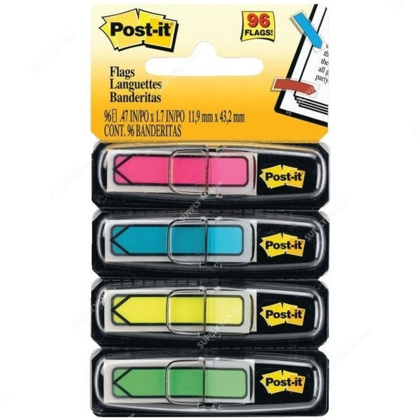 Post-It Small Page Flags With Dispenser, 13 x 45MM, Multicolor, 4 Pcs/Pack