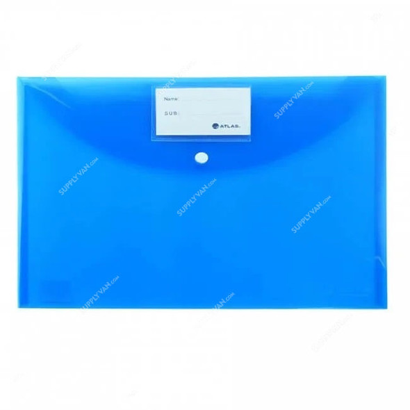 Atlas Document Bag With Card and Button, F10031, FS, Blue