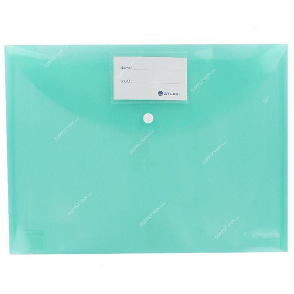 Atlas Document Bag With Card and Button, F10033, FS, Green