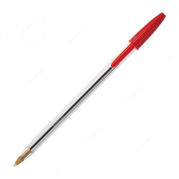 Bic Cristal Original Ballpoint Pen, 1.0MM, Red, 50 Pcs/Pack