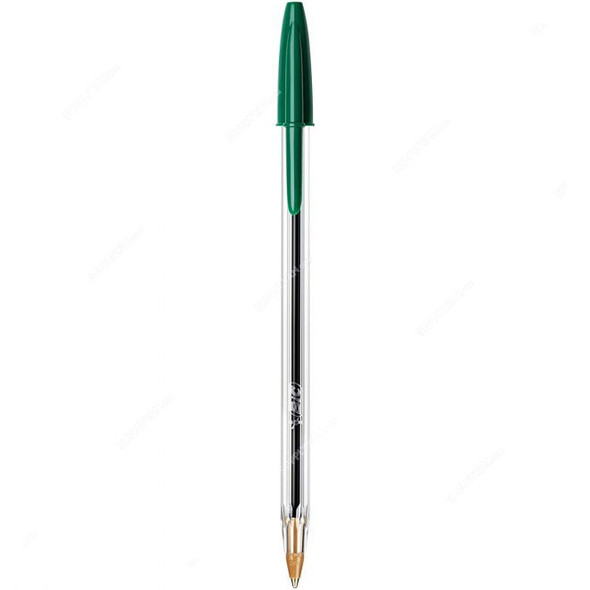 Bic Cristal Original Ballpoint Pen, 1.0MM, Green, 50 Pcs/Pack
