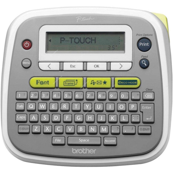 Brother P-Touch English/Arabic Label Printer, PT-D200AR, 180 DPI, 20MM/Sec