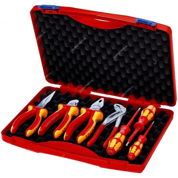 Knipex Insulated Tool Kit With Red Tool Box, 2115, 7 Pcs/Set