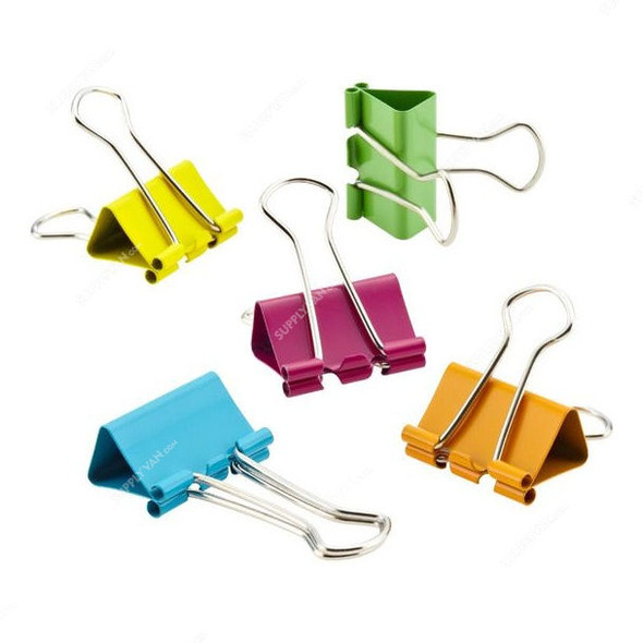 Deli Color Binder Clip, E8555A, PVC, 19MM, 40 Pcs/Pack