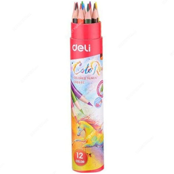 Deli Coloured Pencil, C003-07, Multicolor, 12 Pcs/Set