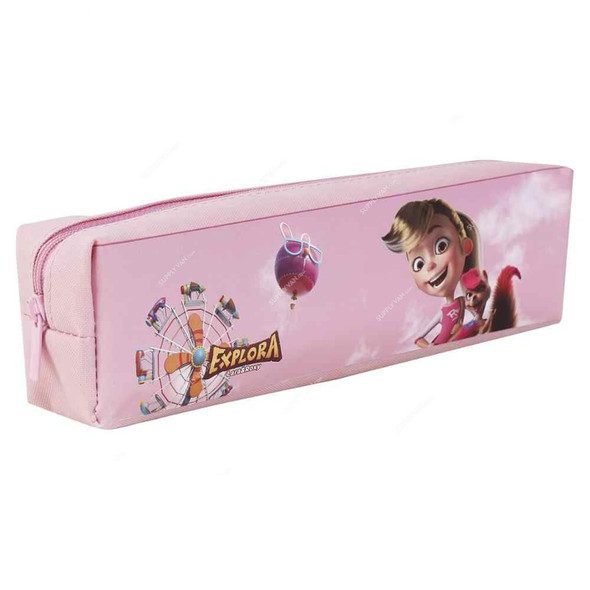 Deli Pencil Pouch, EZ86002, 200 x 45MM, Explora Pink