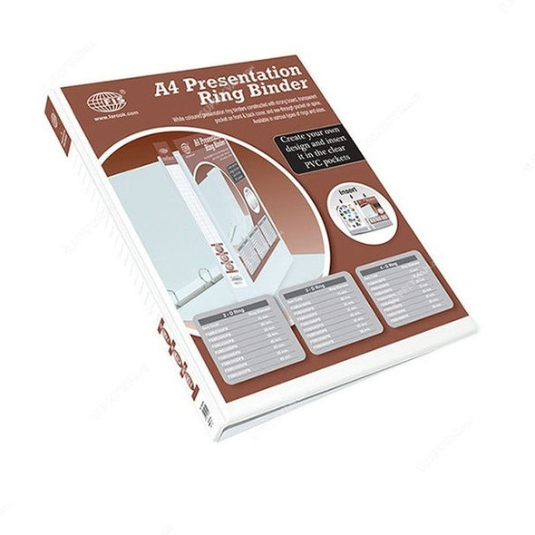 Fis Presentation Binder, 2 Rings, 25MM, A4, Spine White