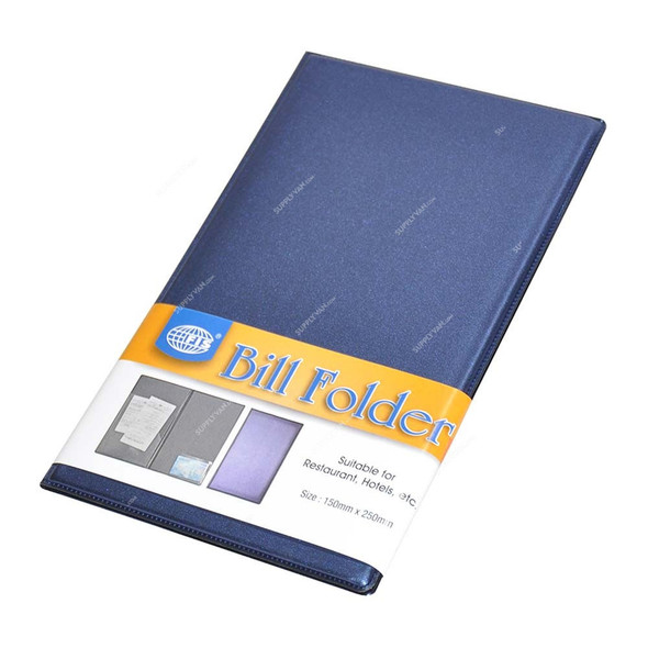 Fis Bill Folder, FSCL11NBL, PVC, 150 x 250MM, Blue