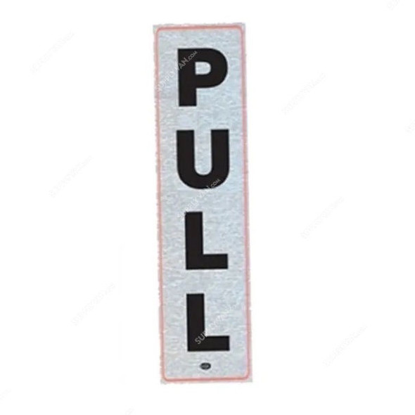 Fis Vertical Sticker, PULL, 17 x 4CM, Black/White