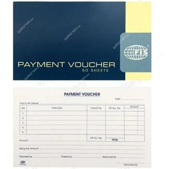 Fis Payment Voucher Book, 50 Sheets, 120 x 210MM