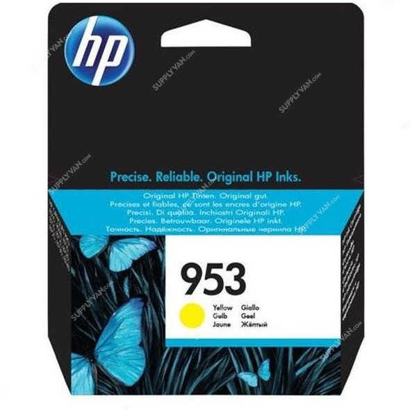 HP 953 Original Ink Cartridge, F6U14AE, 700 Pages, Yellow