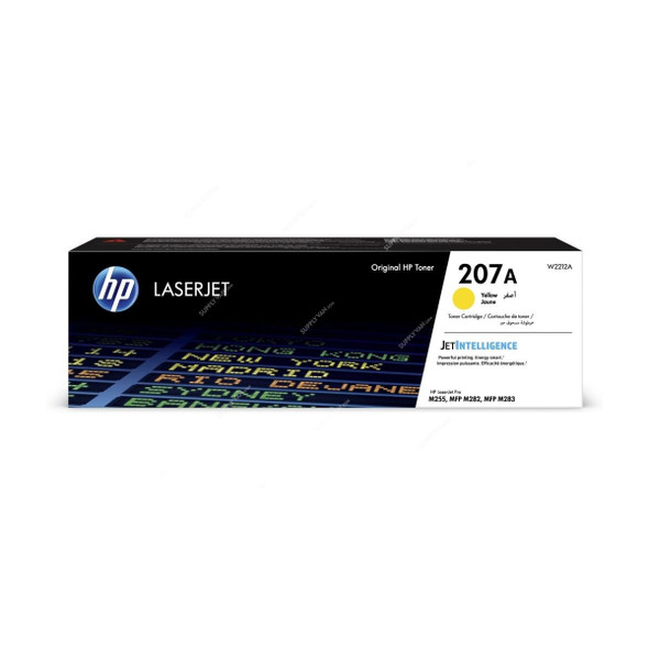 HP 207A Original LaserJet Toner Cartridge, W2212A, 1250 Pages, Yellow