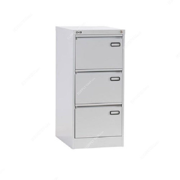 Rexel Vertical Filing Cabinet, RXL303ST-GRY, Steel, 3 Drawers, 1025 x 465MM, Grey