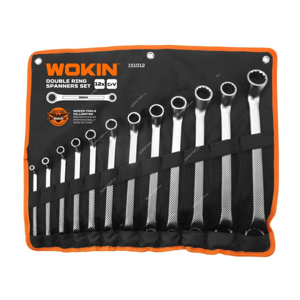 Wokin Double Ring Spanner Set, SHGT-W-151012, 12 Pcs/Set