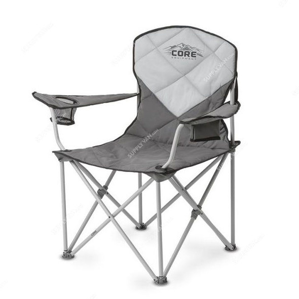 Core Equipment Padded Quad Folding Chair, SHGT-C-40019, Grey