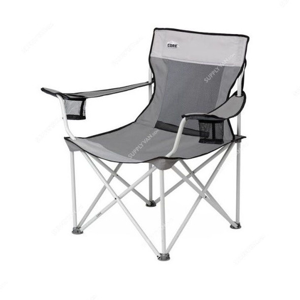 Core Equipment Mesh Quad Folding Chair, SHGT-C-40138, Grey