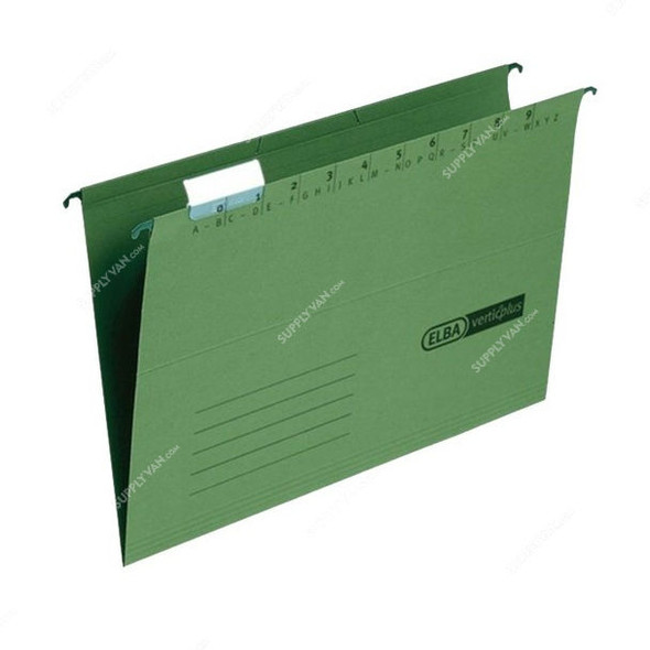 Elba VerticPlus Hanging File Folder, A4, Green