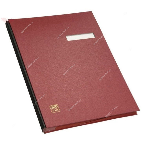 Elba Signature Folder With 20 Compartments, 41403, Plastic, A4, Red