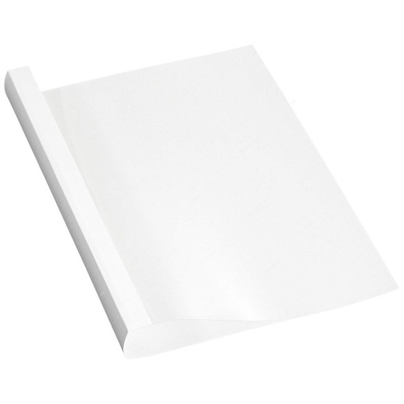 Fellowes Thermal Binding Cover, 5390701, A4, 25MM, Clear/White, 50 Pcs/Pack