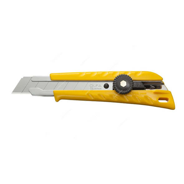 Olfa Heavy Ratchet-Lock Snap-Off Utility Knife, L-1, 18MM, Yellow