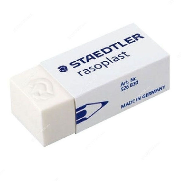 Staedler Rasoplast Eraser, STA-526B30, M, White, 10 Pcs/Pack
