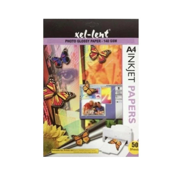 Xel-lent Glossy Paper, A4, 180 GSM, 50 Sheets/Pack