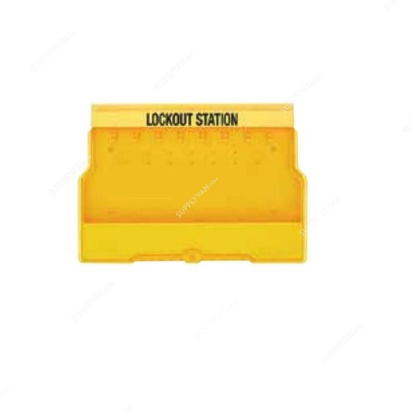 Loto-Lok Lockout Station With Lockable Cover, LS-MST08P-EB, 574 x 396MM, Yellow