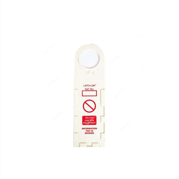 Lok-Force Scaffolding Tag Holder, TAG-SCAF-TH, 305 x 92MM, ABS, White