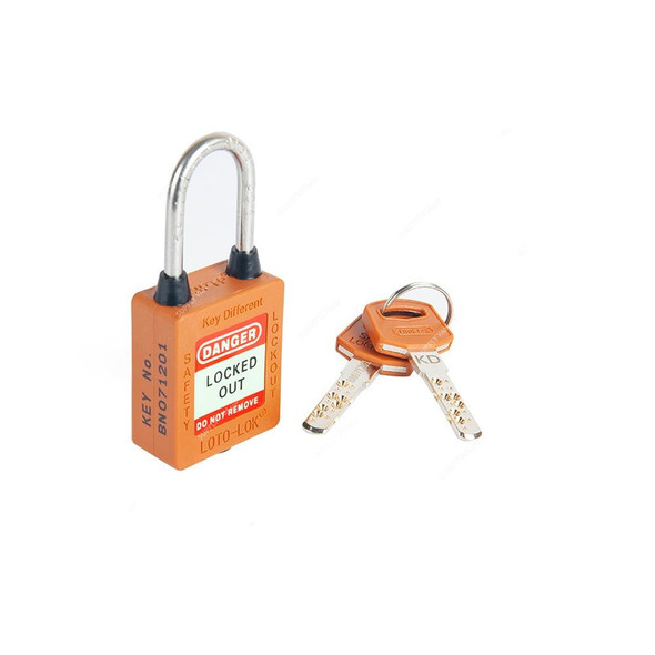 Loto-Lok Three Point Traceability Lockout Padlock, 3PTPBNKDR40, Nylon and Stainless Steel, 40 x 5MM, Brown