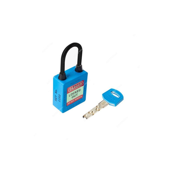 Loto-Lok Three Point Traceability Lockout Padlock, 3PTPBKAN40, Nylon, 40 x 5MM, Blue