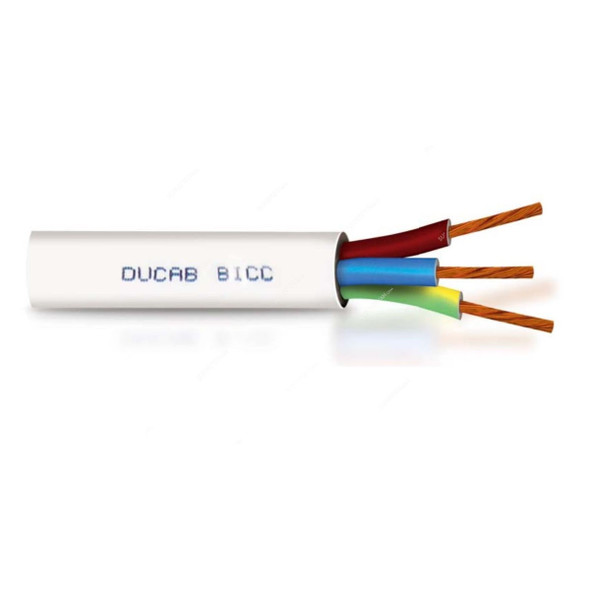 Ducab Flexible Cable, HO5VV-F, Duflex, 3G Conductor, 1.5MM x 100 Yard