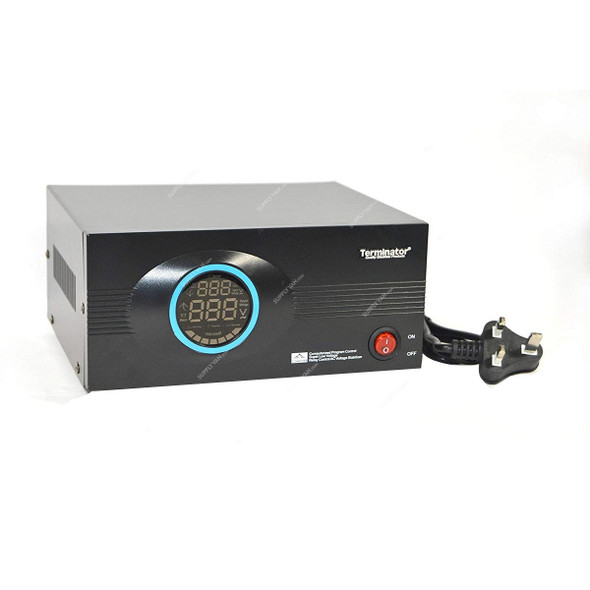 Terminator AC Automatic Voltage Stabilizer, 1000W, 105-270V, Black
