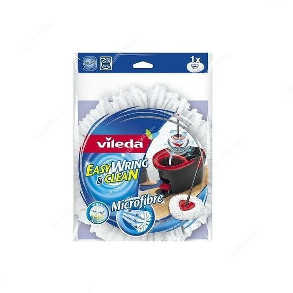 Vileda Easy Wring and Clean Roto Mop Refill, Microfibre, White