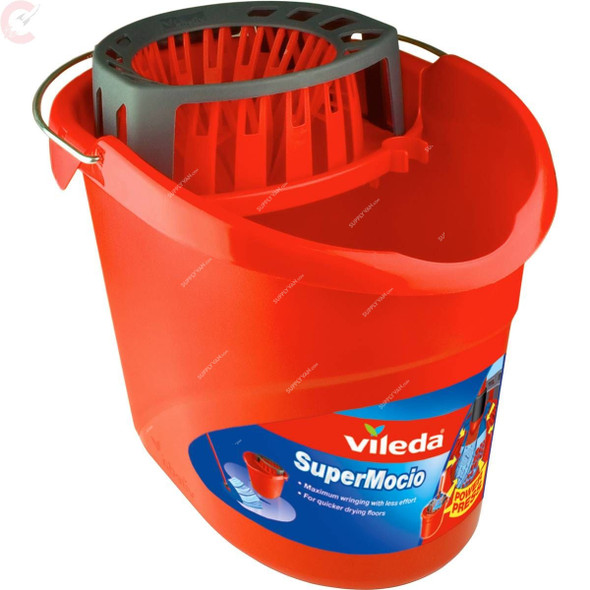 Vileda Bucket with Wringer Oval, Red