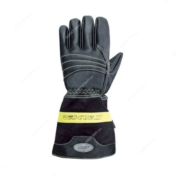 Chiba Fire Fighting Gloves, 61104, Leather, Size7, Black