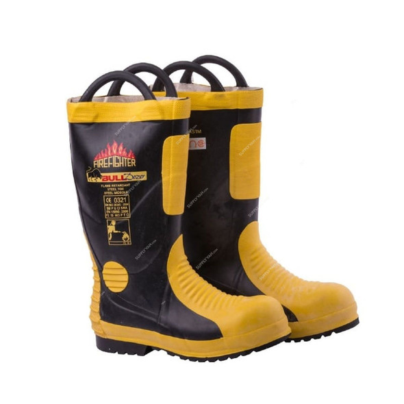 Bulldozer Fire Fighting Boots, BD9788, Size47, Black/Yellow