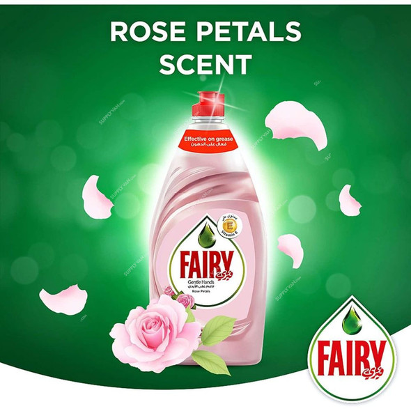 Fairy Gentle Hands Liquid Dishwash Cleaner, Rose Petals, 750ML