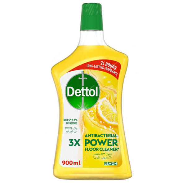 Dettol Antibacterial Power Floor Cleaner, Lemon, 900ML