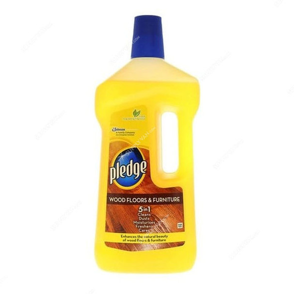 Pledge 5 in 1 Wood Floors & Furniture Soapy Cleaner, 750ML