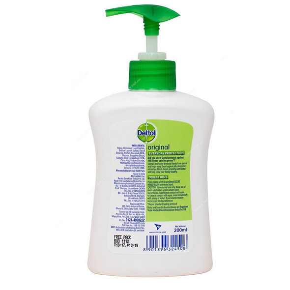 Dettol Anti-Bacterial Original Hand wash, Pine, 200ML