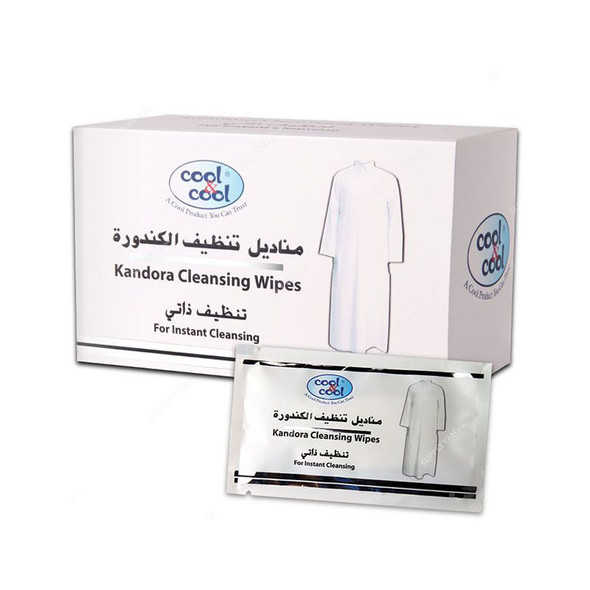 Cool and Cool Kandora Cleansing Wipes, 15 x 20CM, 12 Sachets/Pack